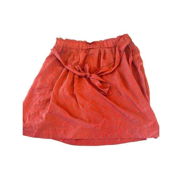 Banana Republic Red Chevron Print Mini Skirt Sz M EUC Summer Style, Preppy - Picture 3 of 10